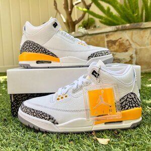 Nike Air Jordan 3 retro white orange shoes